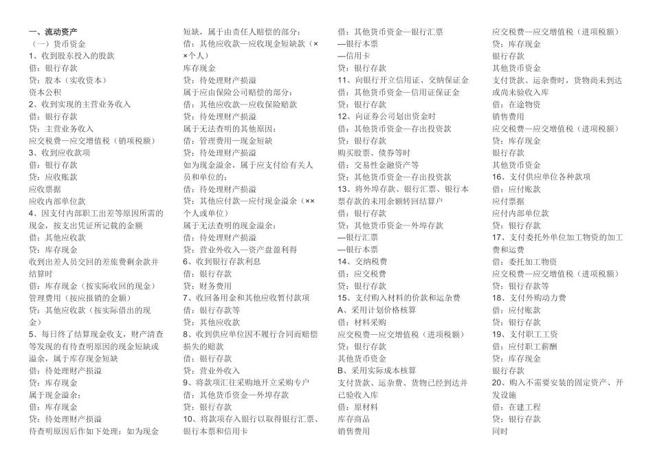 财务会计与流动资产管理知识分析记录_第1页