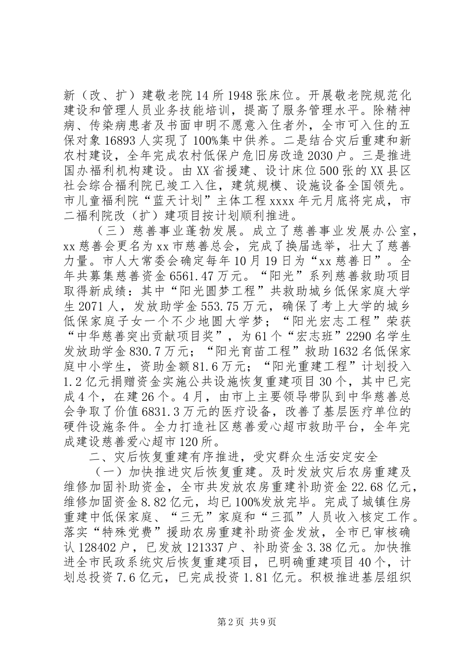 市民政局工作总结_第2页