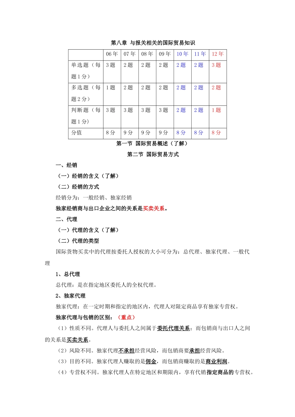 XXXX报关员精讲班讲义(第八章)_第1页