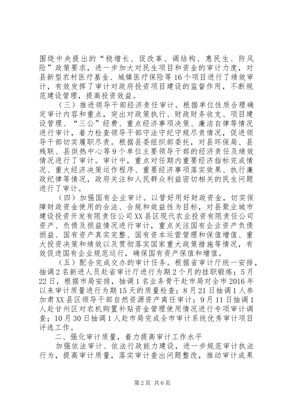 县审计局XX年工作总结_第2页