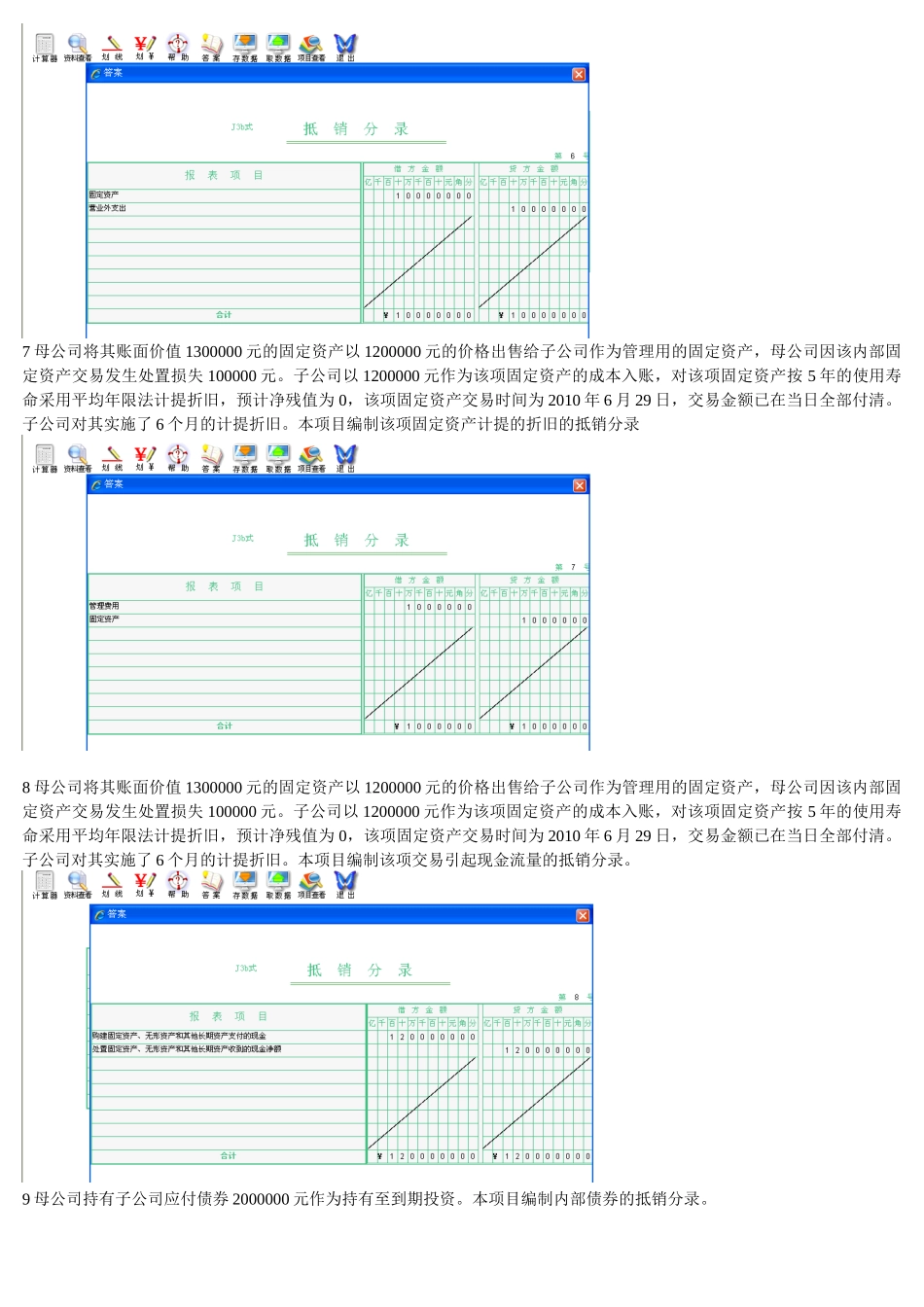 财务报表及会计管理知识模拟实验_第3页