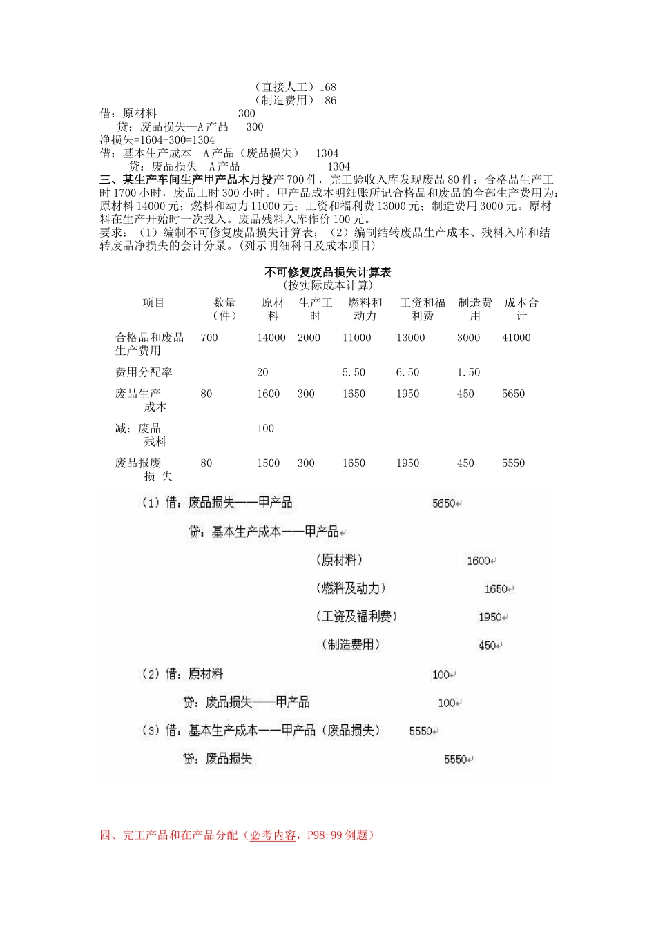 成本会计期末复习题_第3页