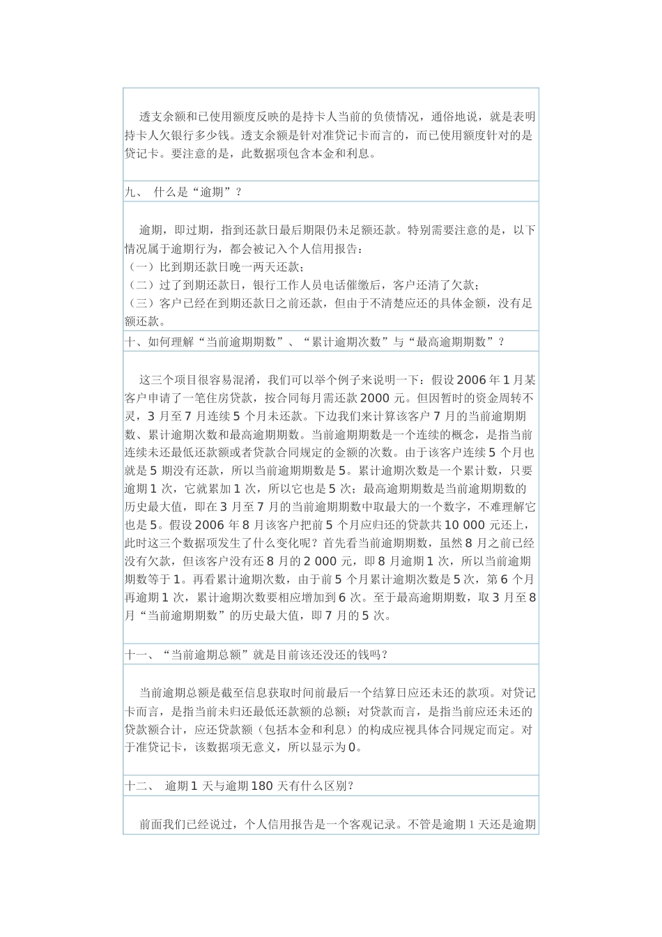 个人信用报告解读_第3页