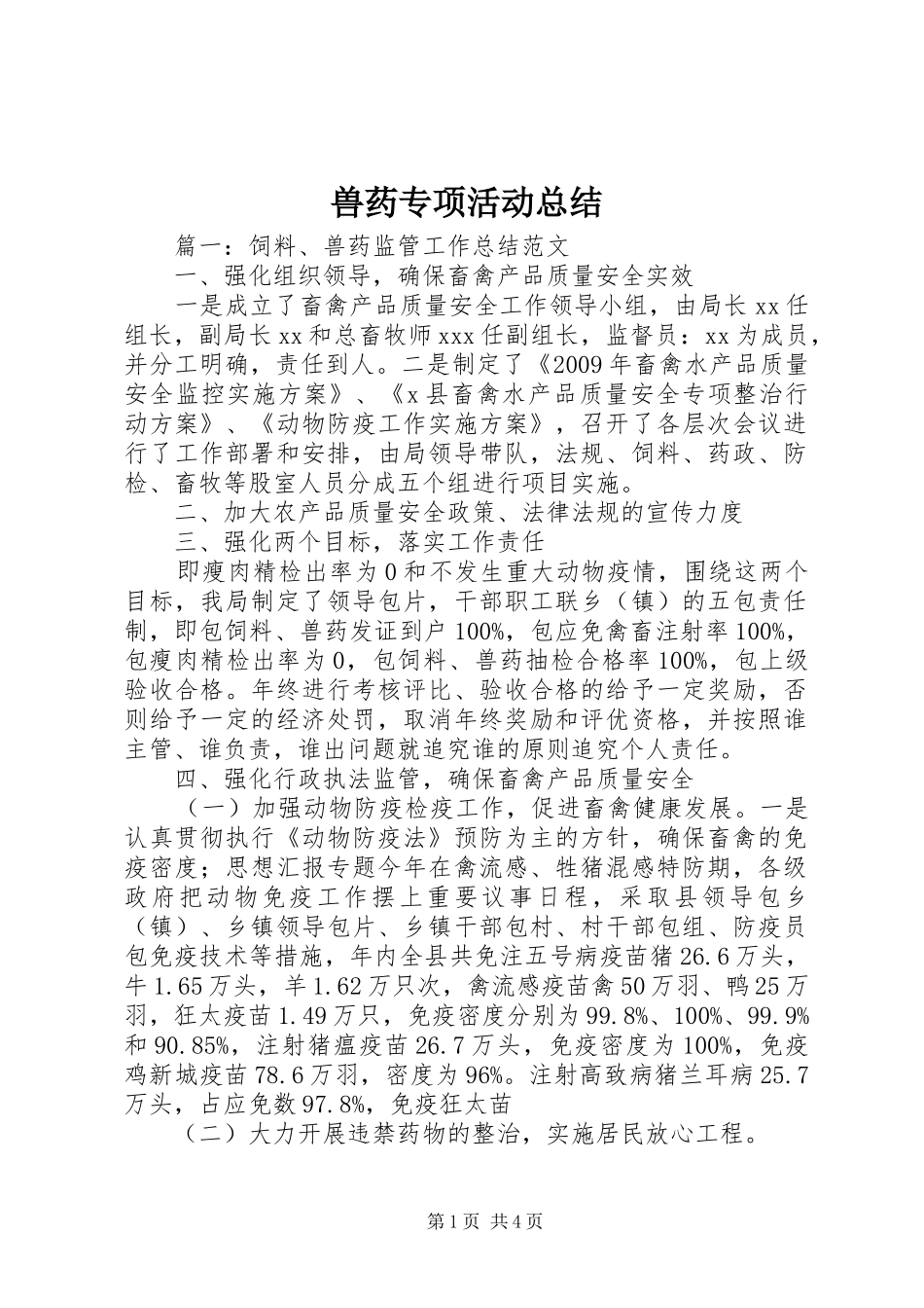 兽药专项活动总结_第1页
