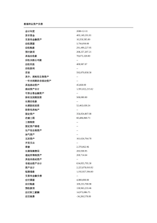 敦煌种业资产负债表