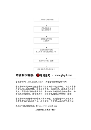 工程款竣工结算基本程序