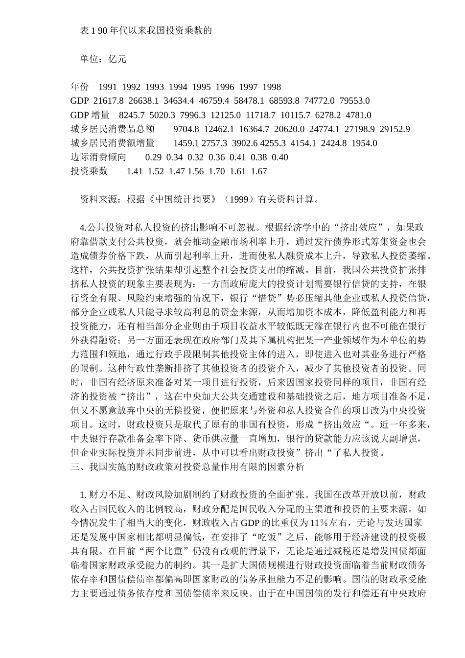 财政政策对投资总量的影响分析( 10)_第3页