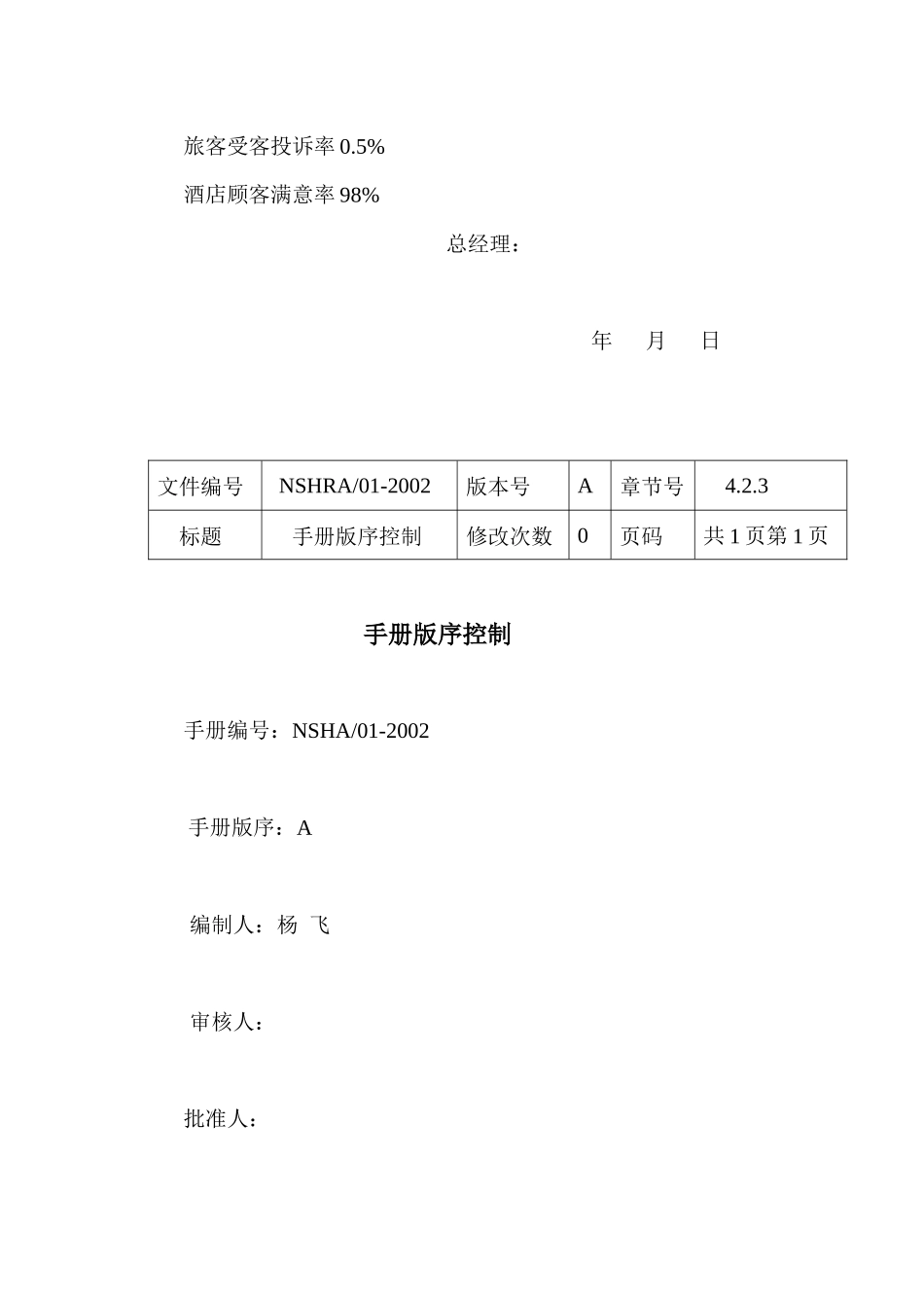 【质量手册】三亚南山观音苑质量手册_第2页