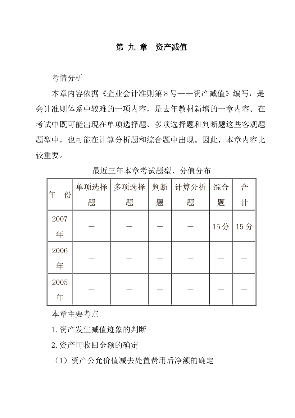 第9章 资产 减值（ 23页）_第1页