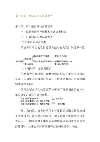 第十五章终结审计与审计报告