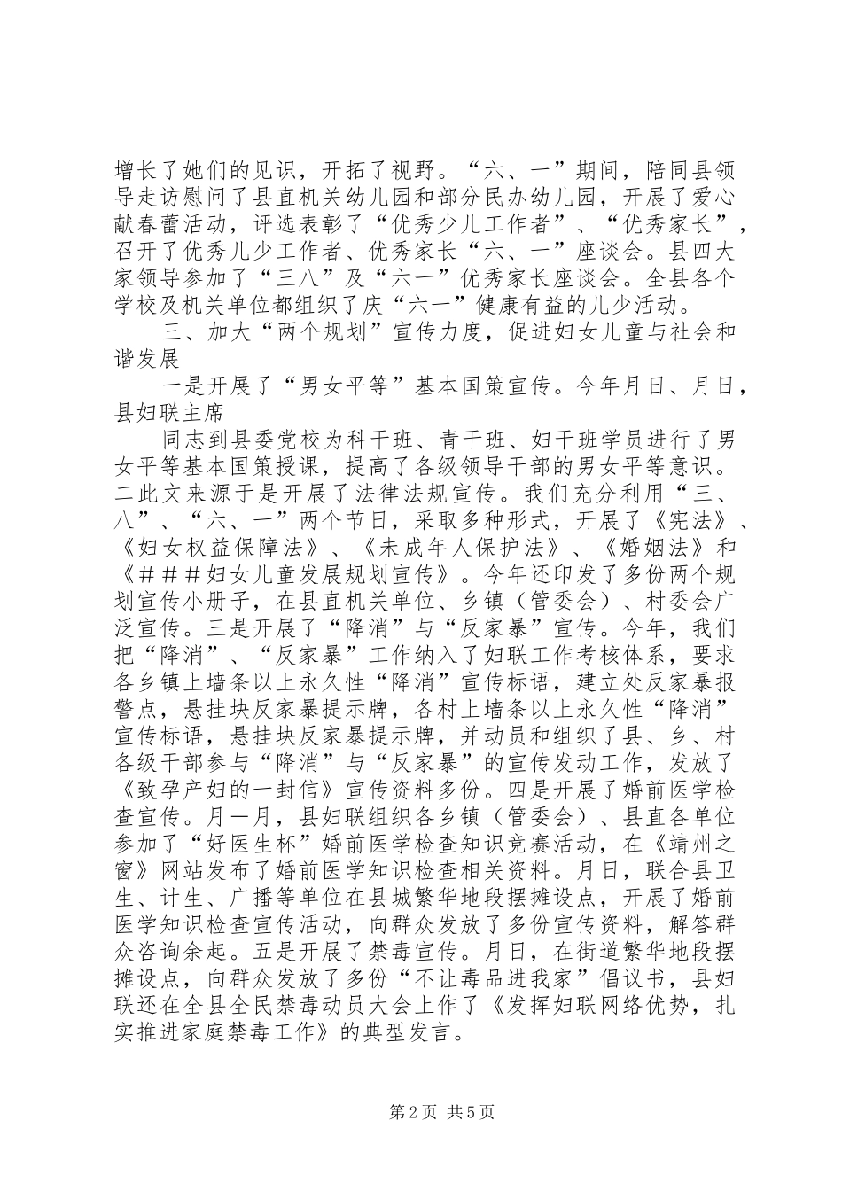 县妇联工作总结_第2页