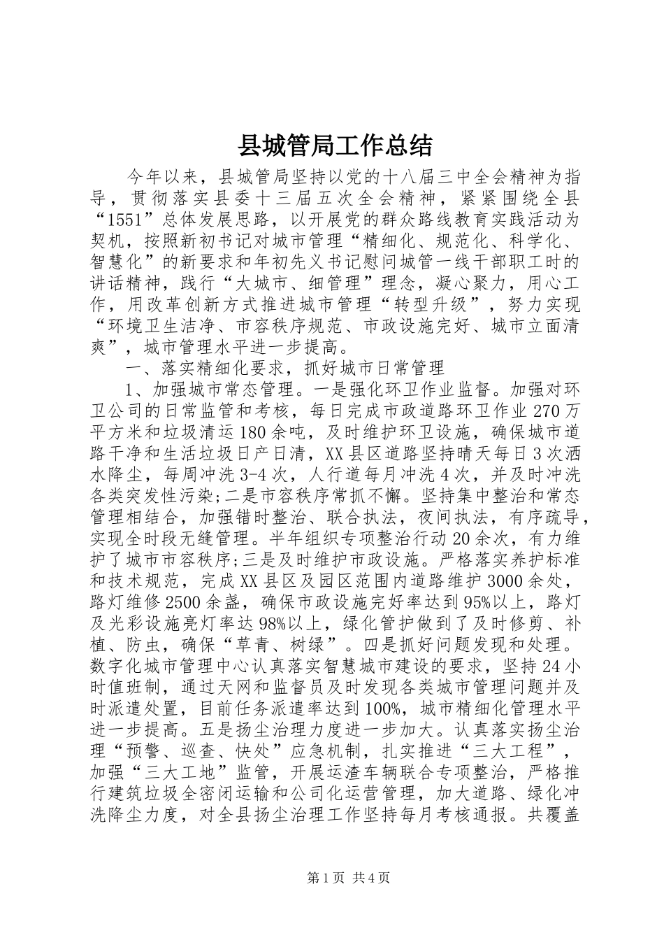 县城管局工作总结_第1页