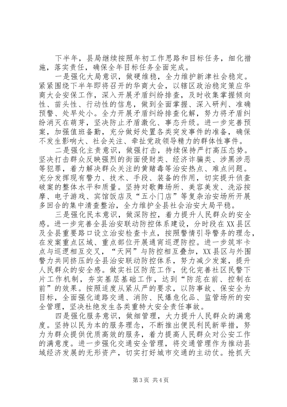 县公安局上半年工作总结报告_第3页