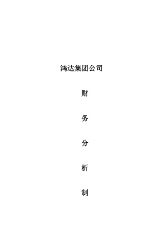 鸿达公司财务分析制度
