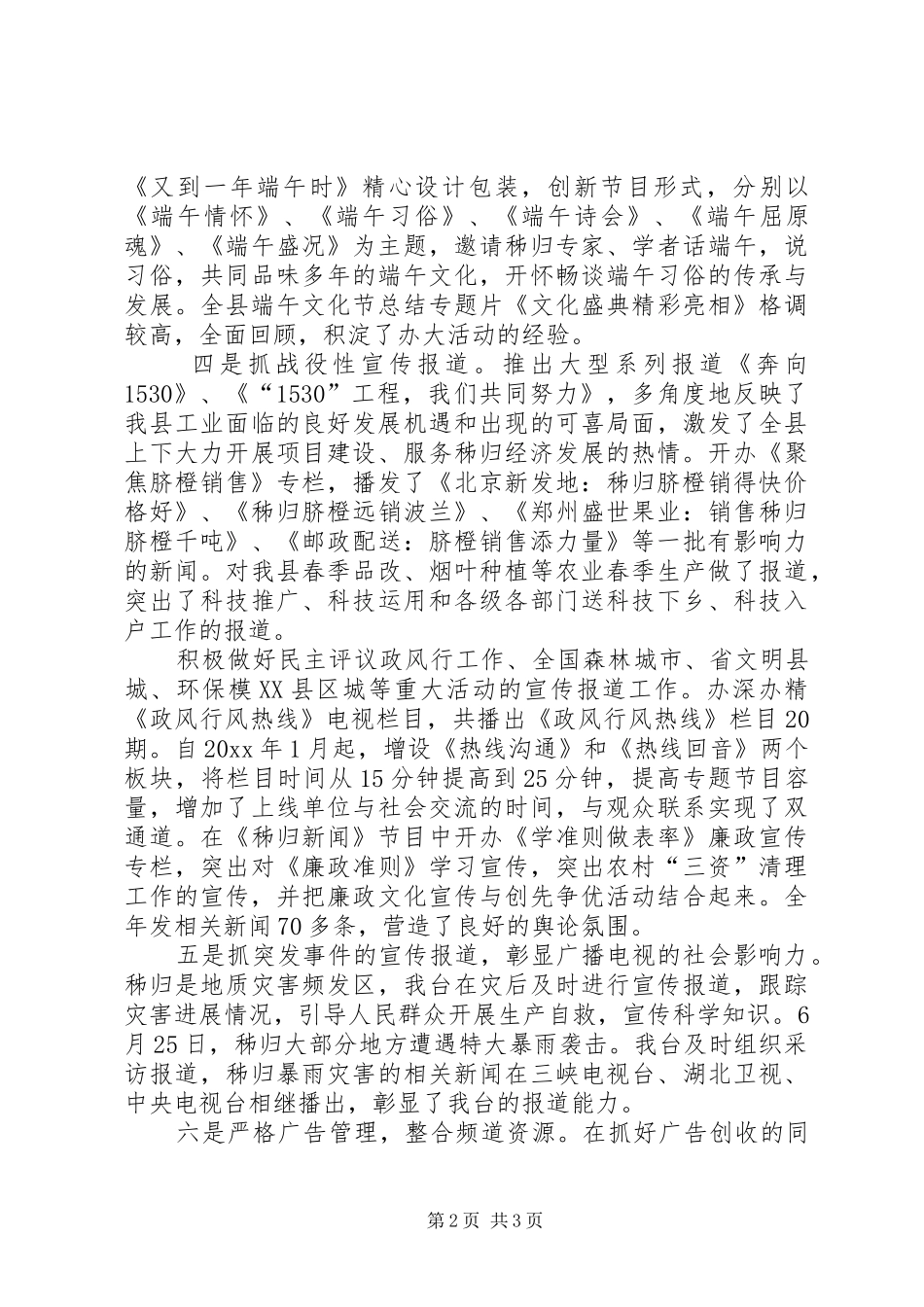 县广播电视局年终工作总结及工作思路_第2页