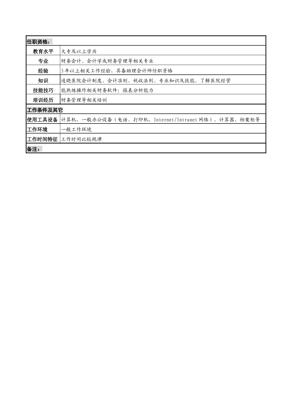 湖北新华医院财务中心收入会计岗位说明书_第2页