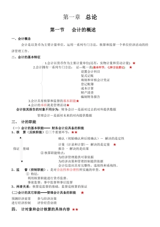 X年会计基础讲义(考试必直接打印版)