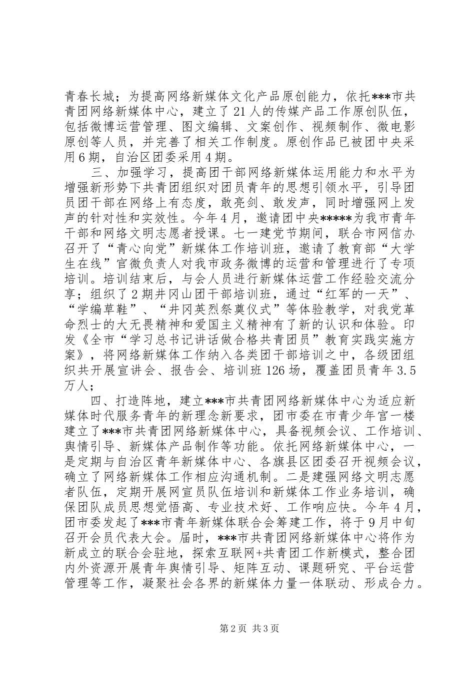 团市委网上共青团建设工作总结材料_第2页