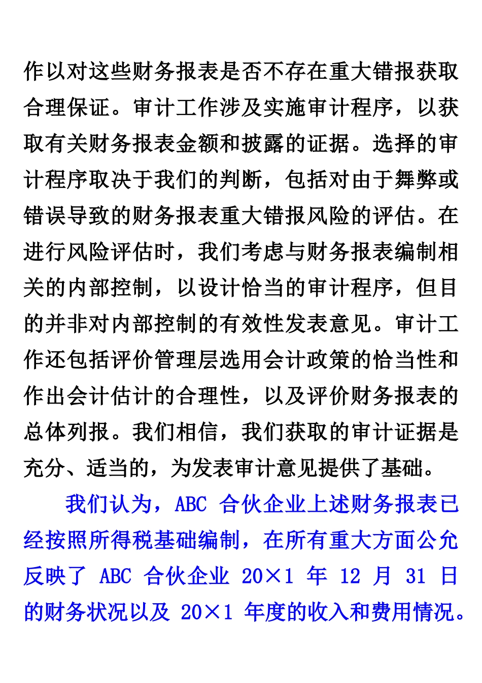 财务报表出具的审计报告的参考格式_第3页