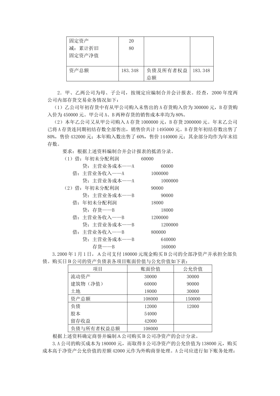 《高级财务会计》实务题_第2页