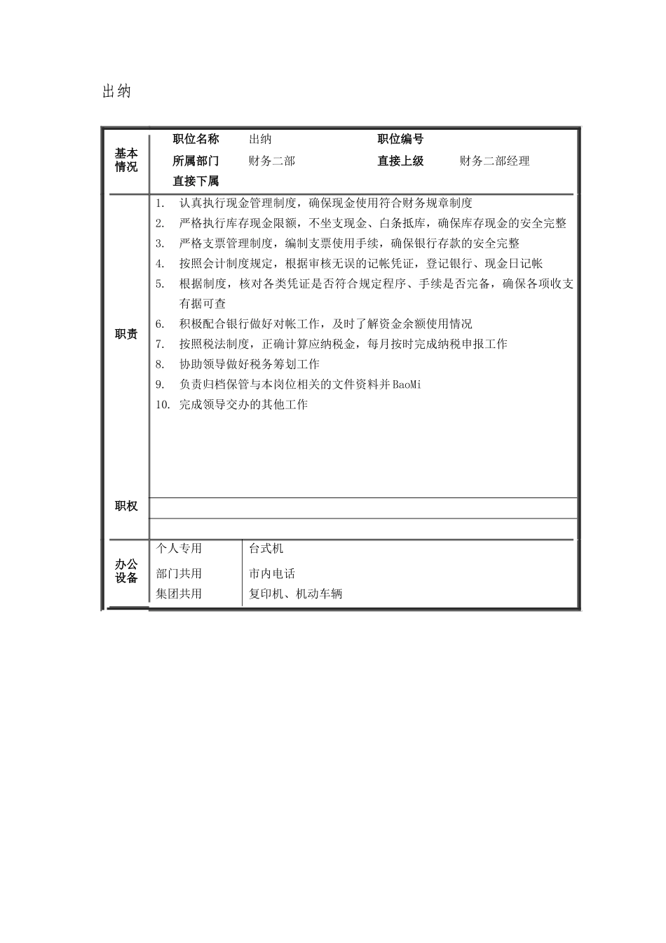 财务二部经理岗位描述_第3页
