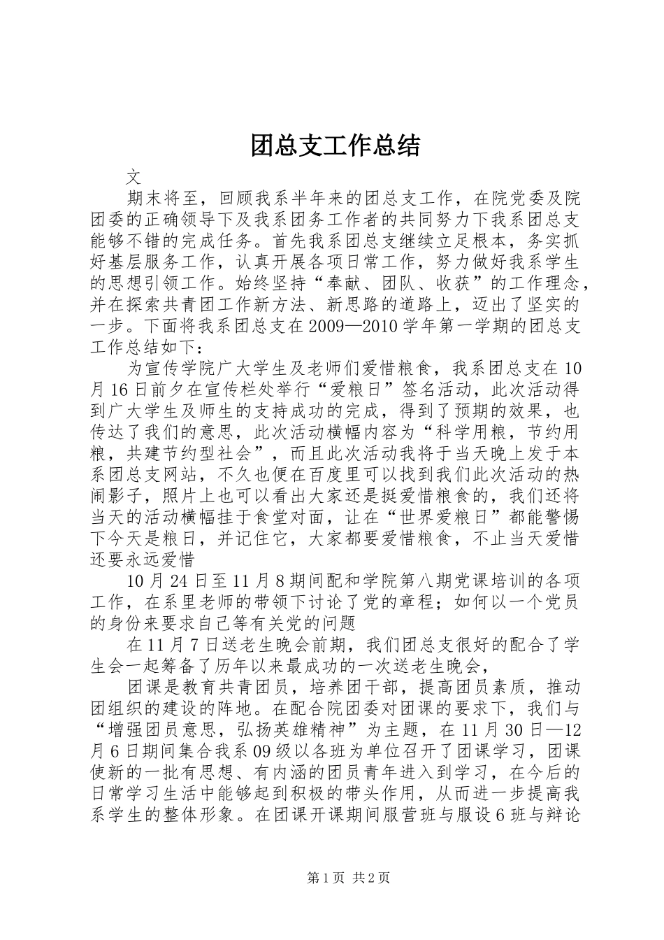 团总支工作总结_第1页