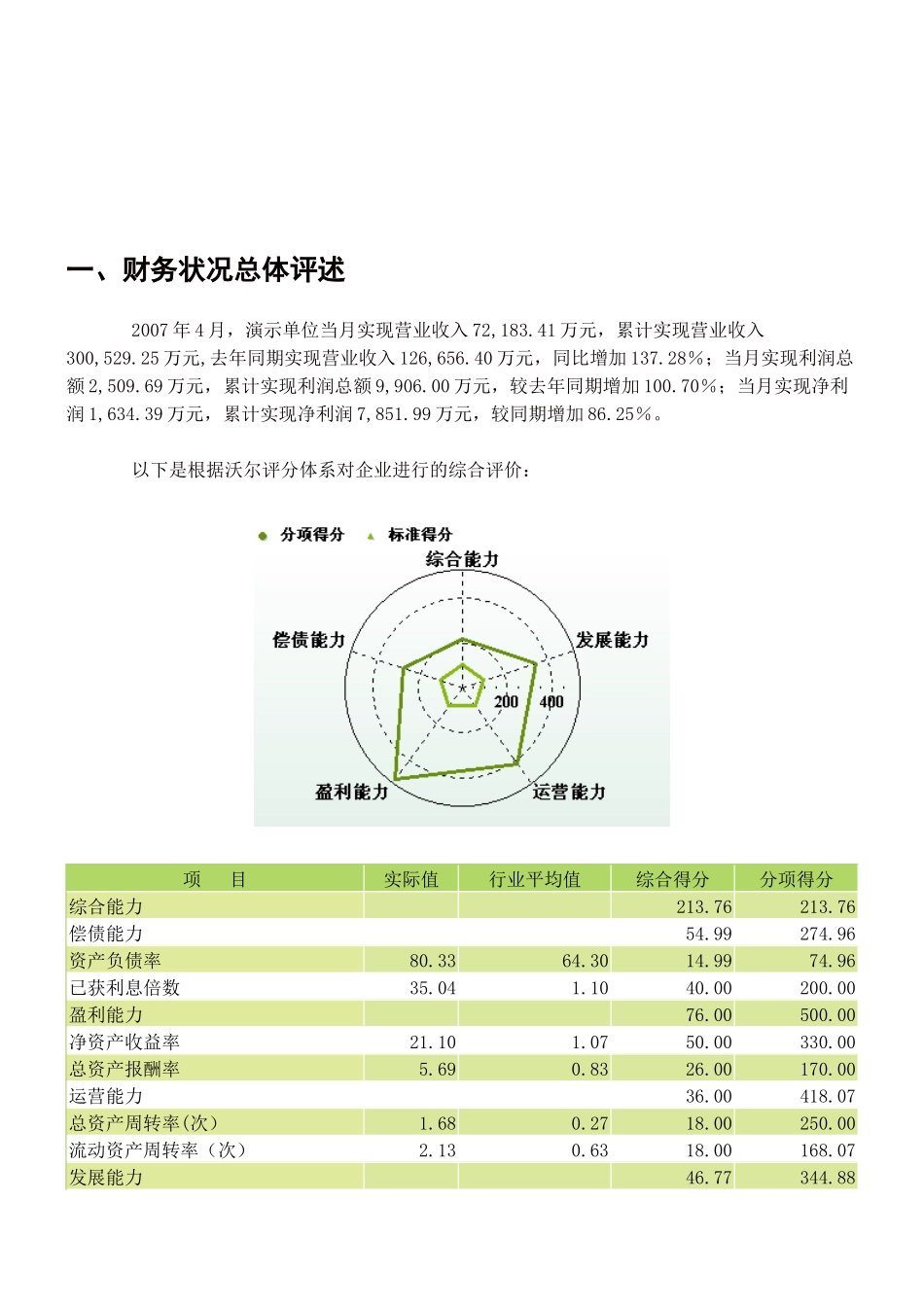 财务分析报告模板94683754_第3页