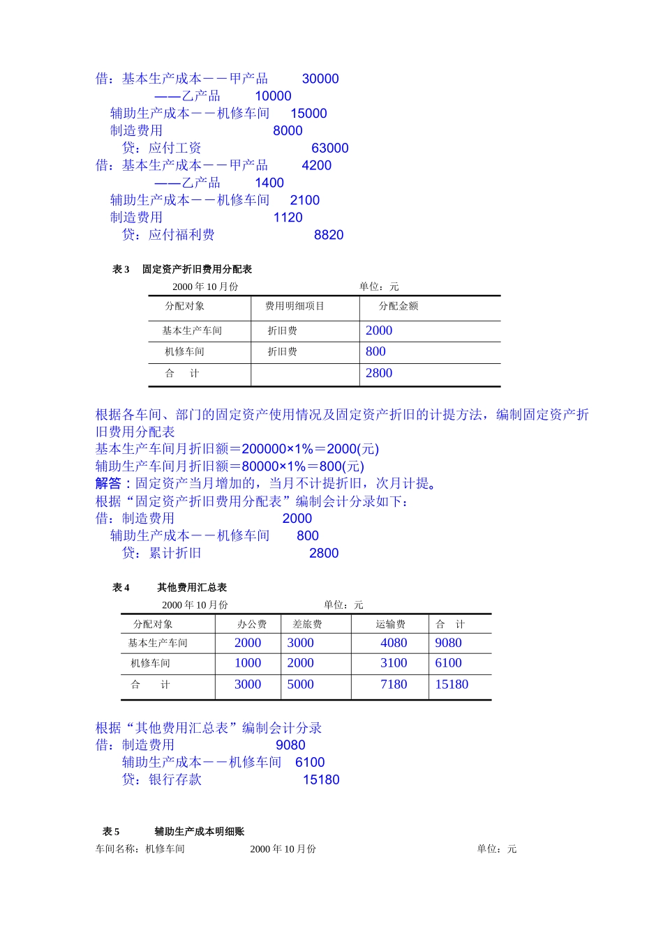 成本会计任务答案3_第3页