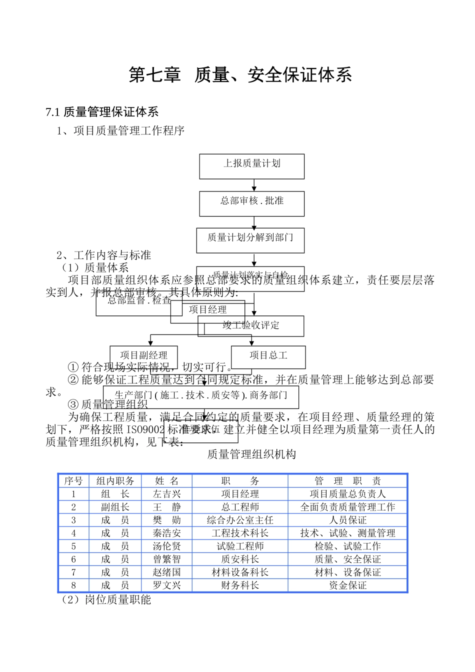 第七章质量安全保证体系(DOC9页)_第1页