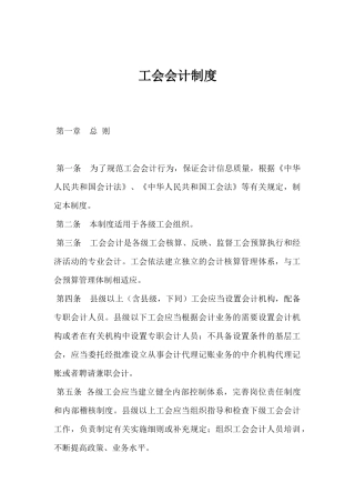 工会会计制度范本( 66页)