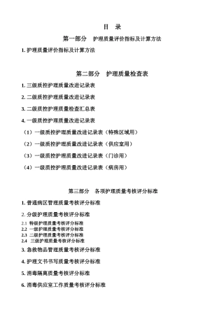 护理质量检查表