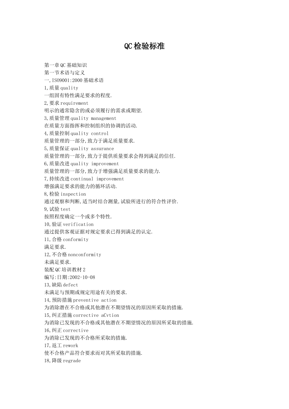 QC检验标准_第1页