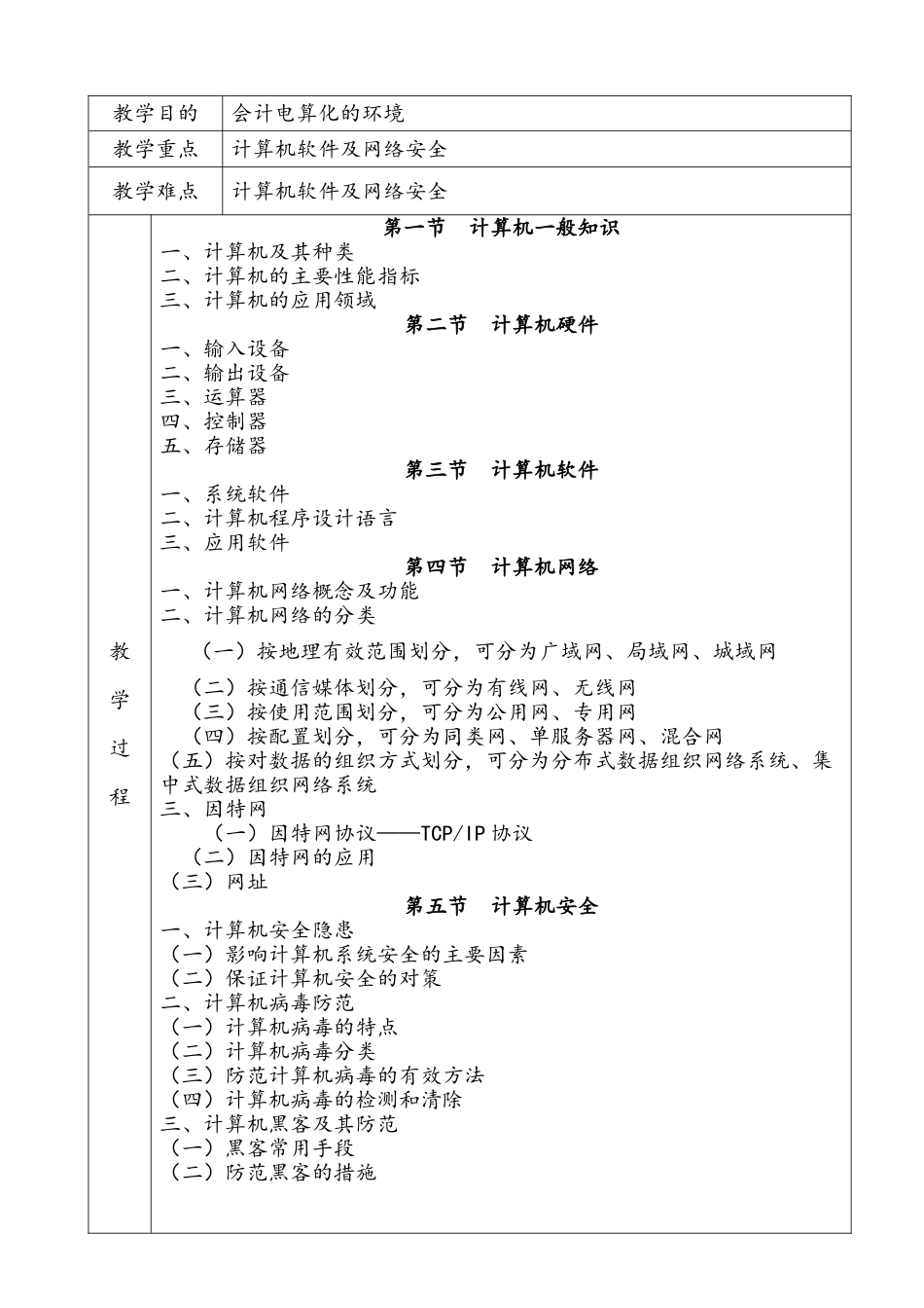 会计电算化教案(36页)_第2页