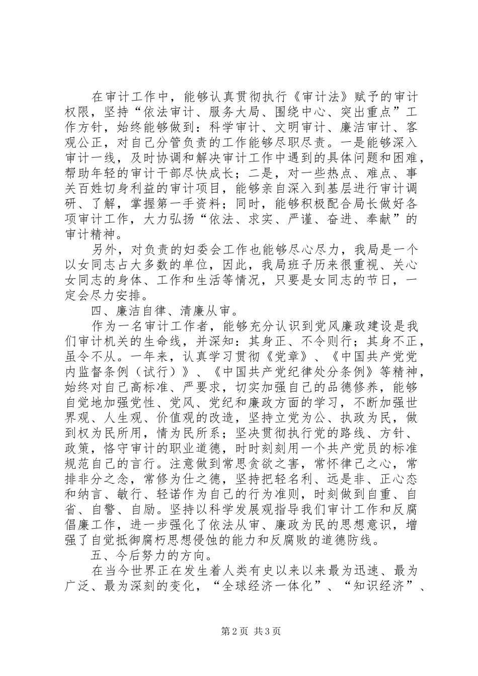 市审计局个人工作总结_第2页