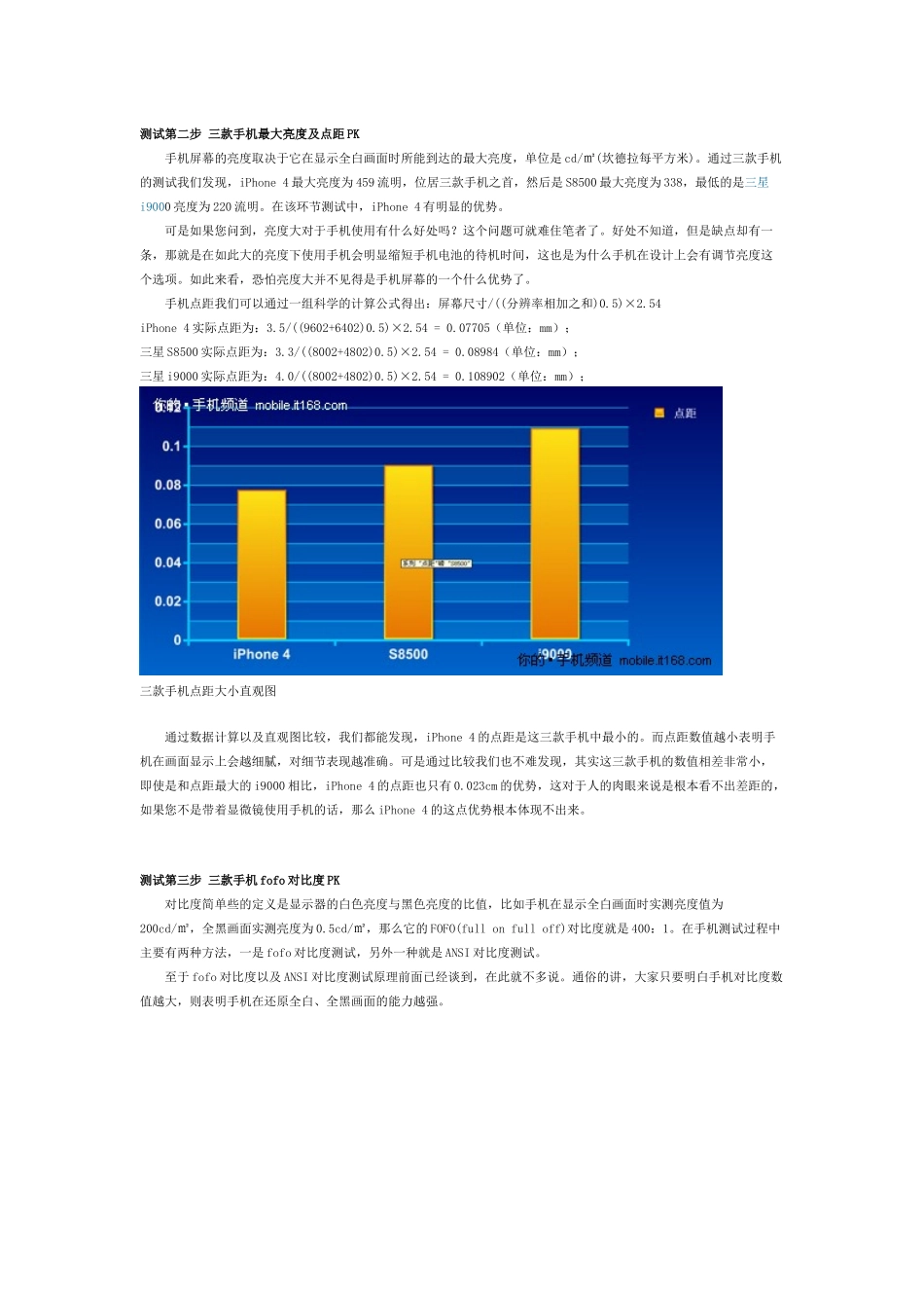 iPhone 4、三星S8500和i9000屏幕对比实测_第3页