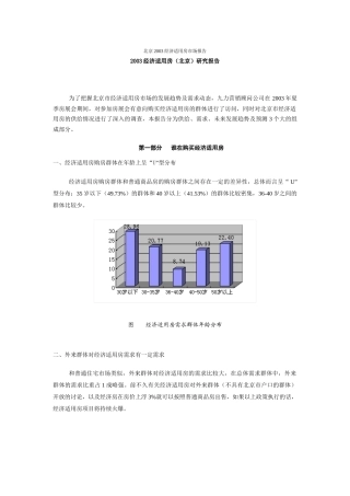 北京经济适用房市场报告（ 16页）
