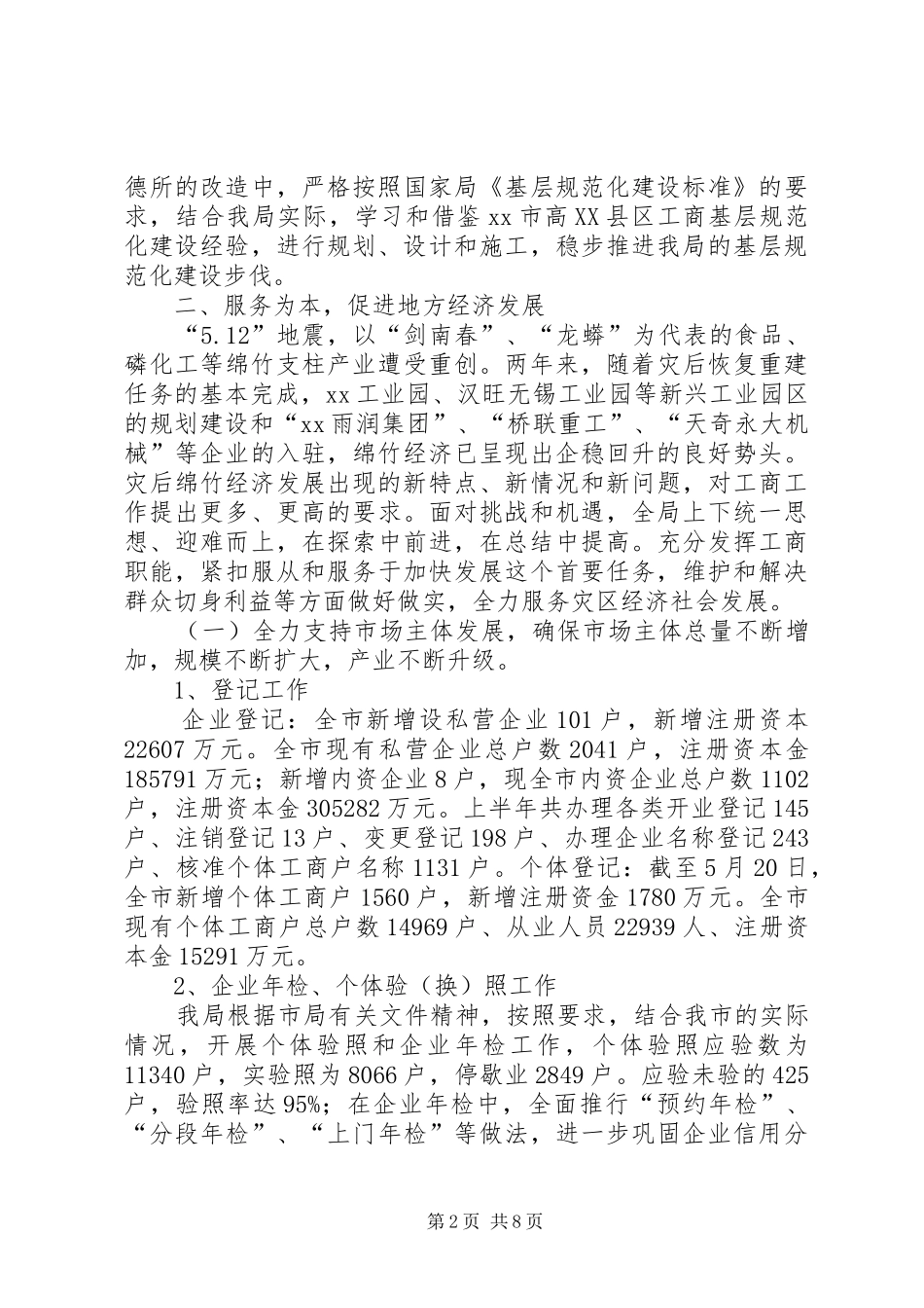 市工商局半年工作总结范文_第2页