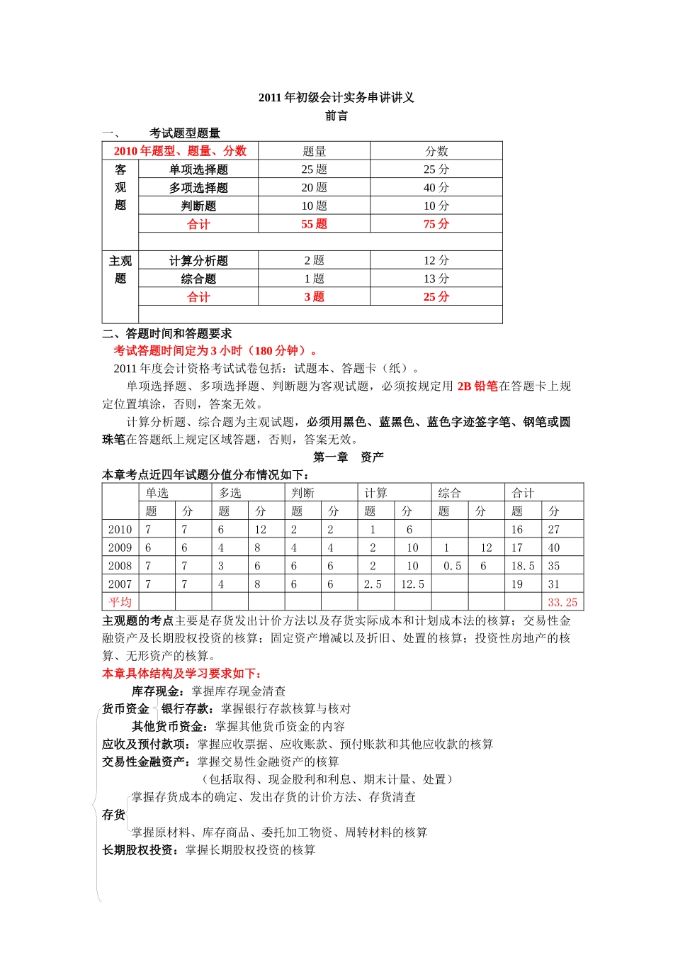 初级会计实务串讲讲义_第1页