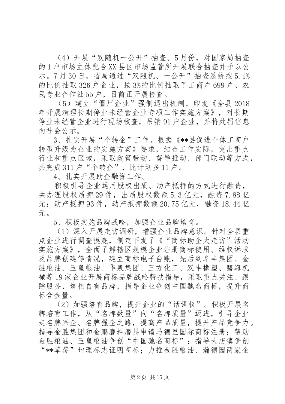 县市监局XX年工作总结和XX年工作打算_第2页