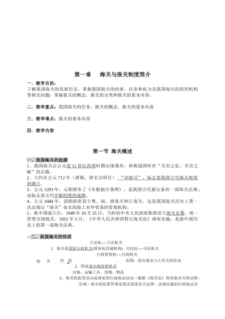 海关和报关制度简介