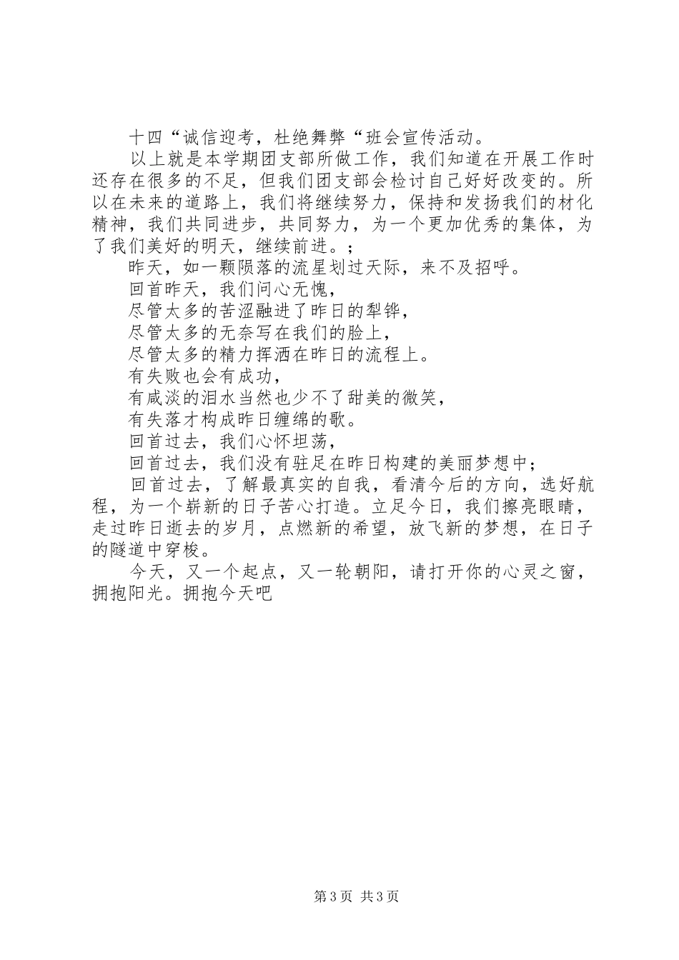 团支部本学年工作总结_第3页