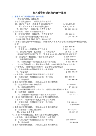 关于融资租赁回租的会计处理