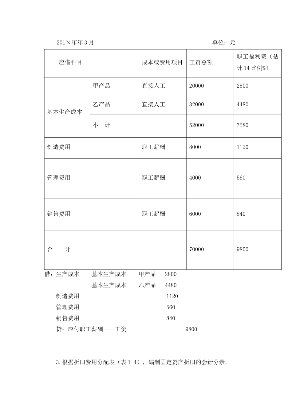 成本会计实训参考答案--顾根兴_第3页