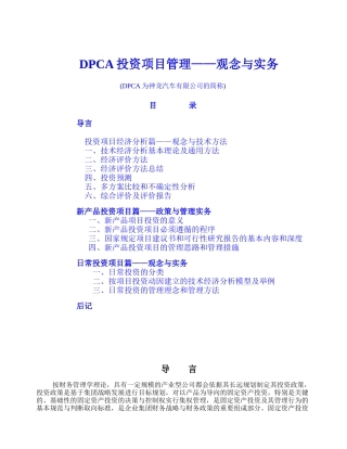 DPCA投资评价手册