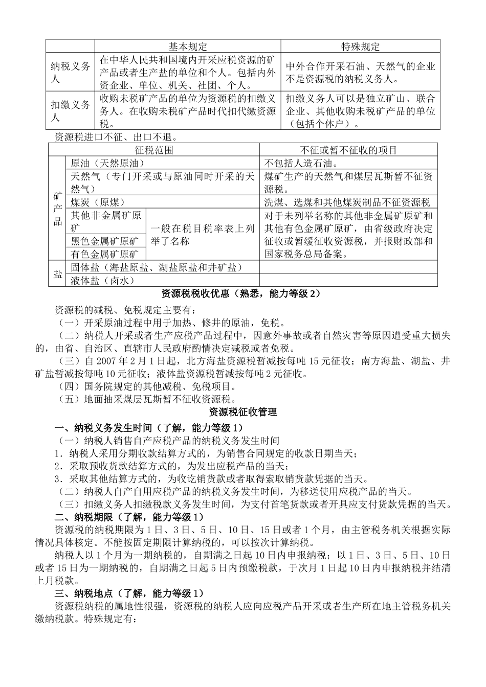 XXXX注会税法资源税、车辆购置税和车船税法、契税和印花税要点19832107_第1页