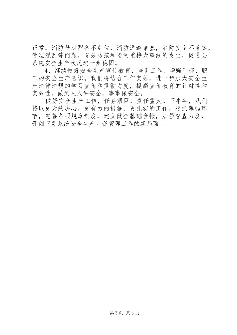 市商务局安全生产工作总结范文_第3页