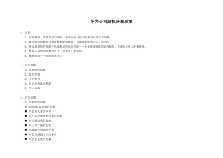 华为公司股权分配政策（10页）