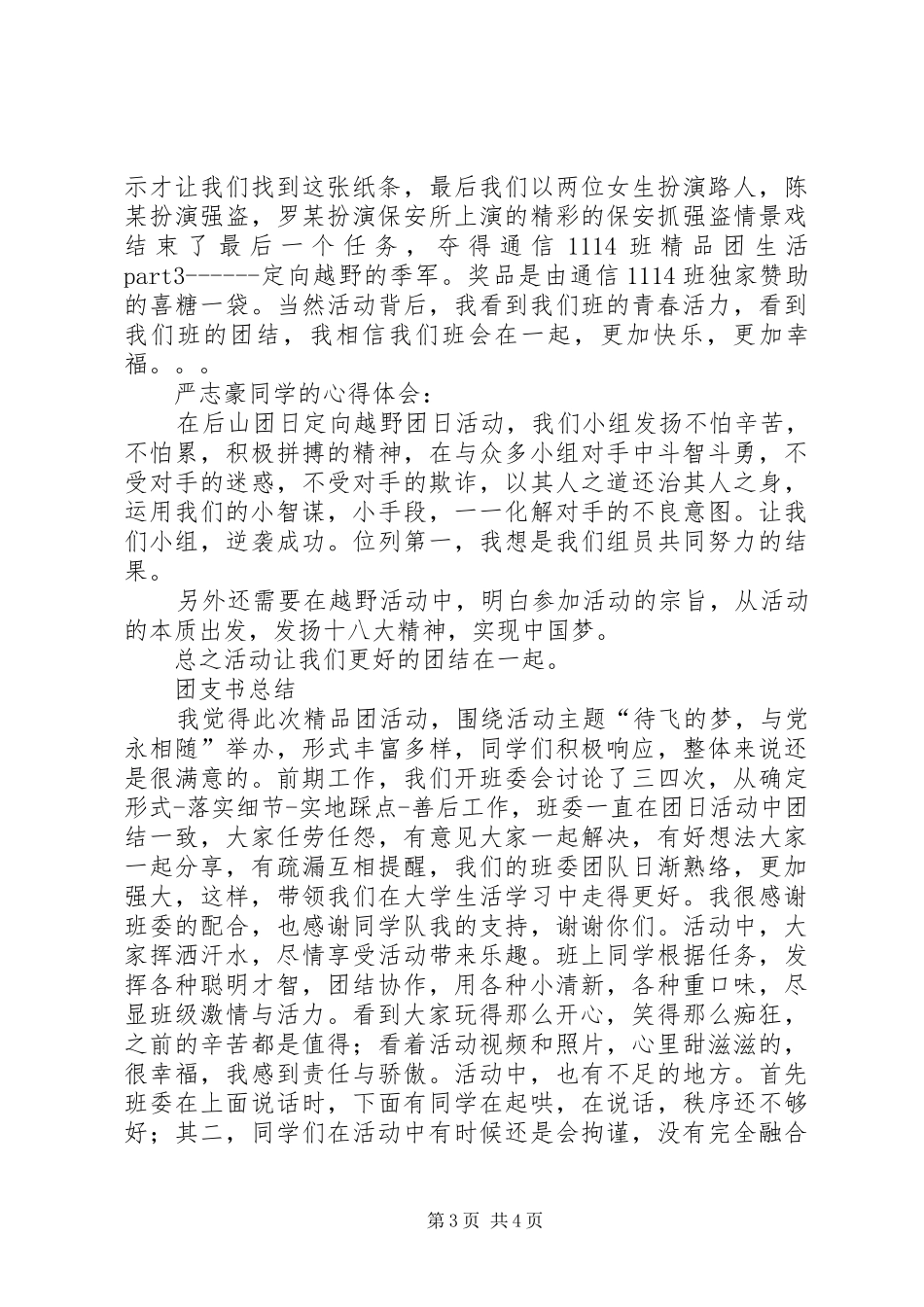 团日活动总结与心得5篇_第3页