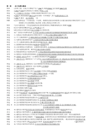 会计电算化笔记