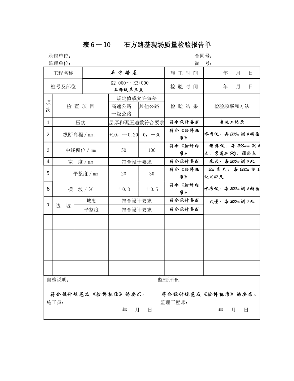 公路工程(施工)质量检验检测评定附表_第2页
